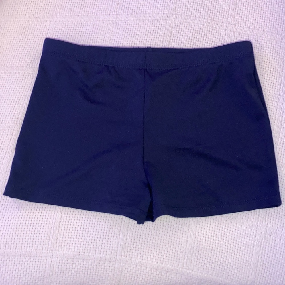 Blue spandex booty shorts